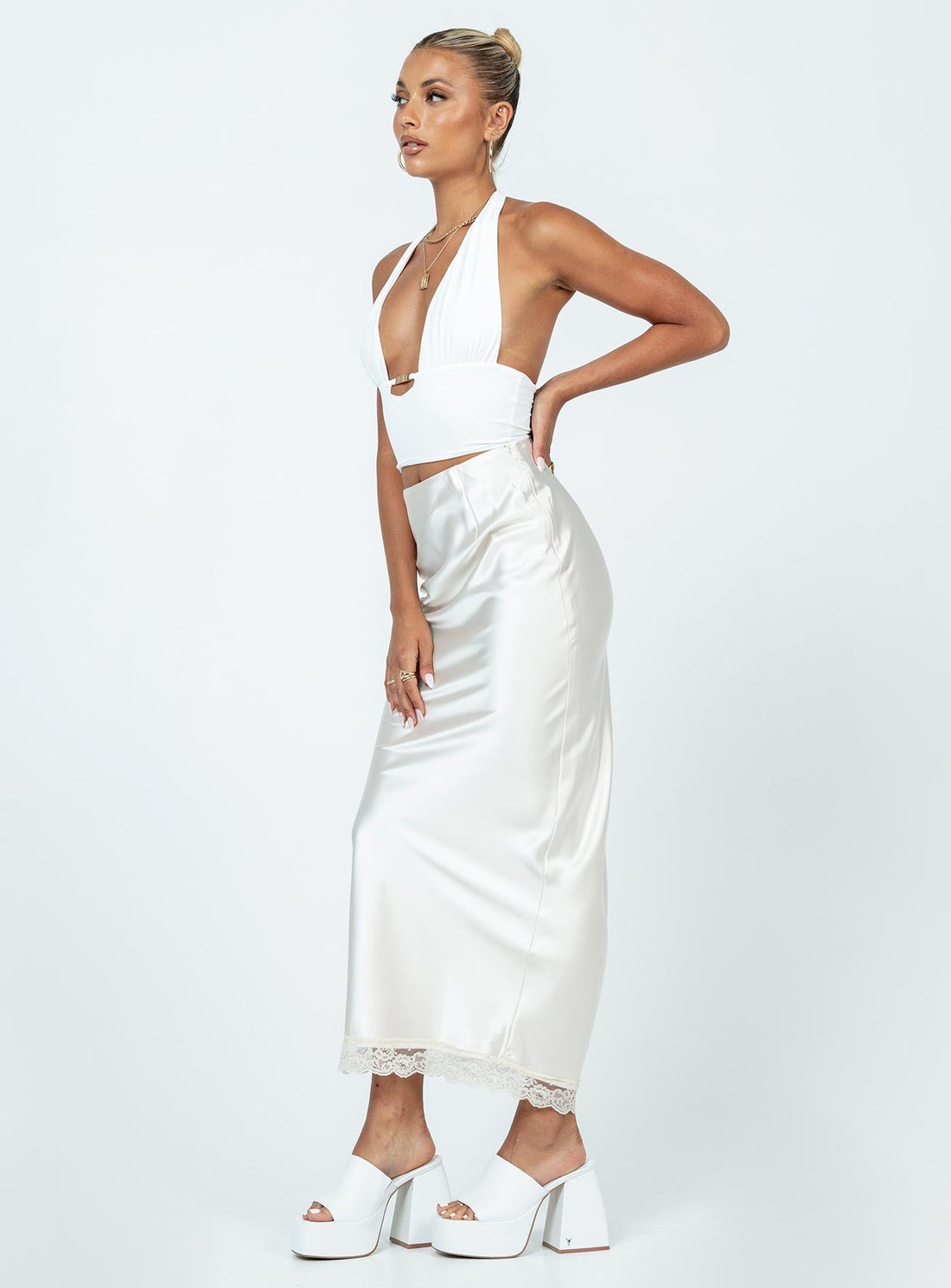 Kamden Midi Skirt Cream