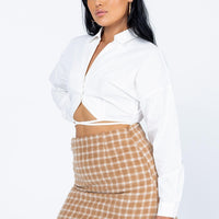 Gracia Mini Skirt Beige