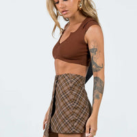 Davenport Mini Skirt Brown