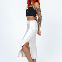 Ruby Midi Skirt Champagne Eco