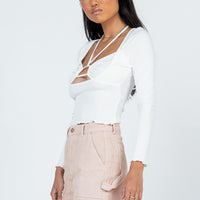 Hadley Mid Rise Shorts Beige