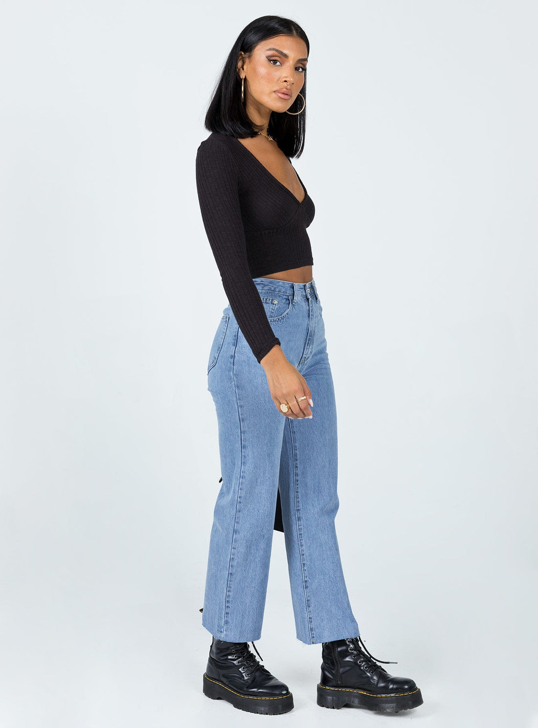 Damika Wide Leg Denim Jeans