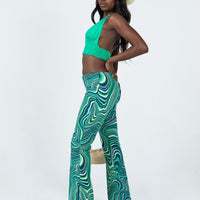 Motel Coban Trouser 70s Ripple Green