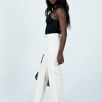 Mamaia Straight Leg Denim Jeans Cream