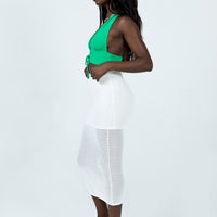 Melika Midi Skirt White