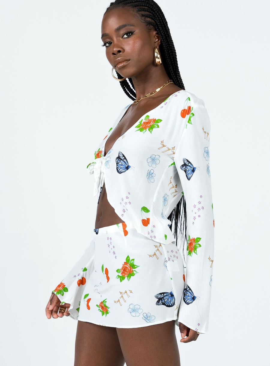 Drawn To You Mini Skirt Multi