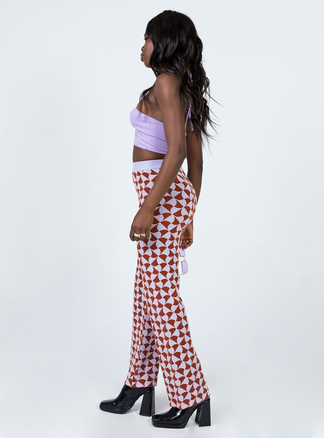 Kirsty Retro Tile Pants Pink