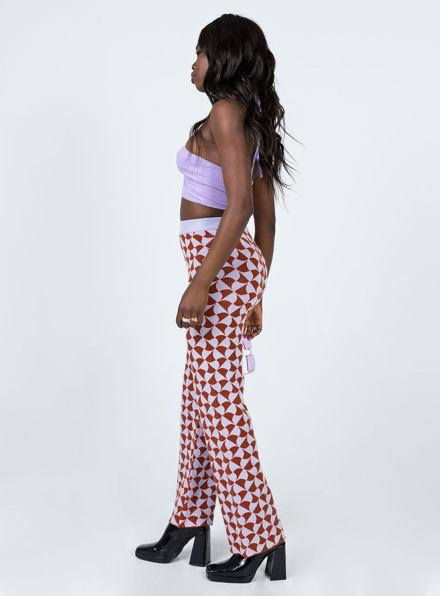 Kirsty Retro Tile Pants Pink