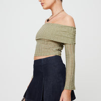 Sawan Pleated Denim Mini Skirt Dark Wash