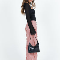 Mullins Bias Cut Maxi Skirt Pink