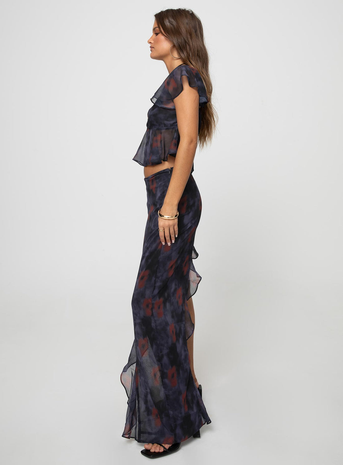 Kelber Maxi Skirt Purple / Multi