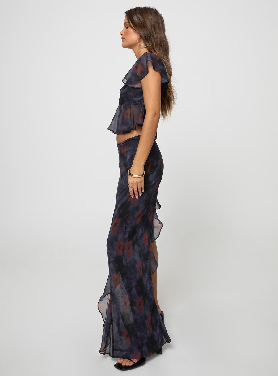 Kelber Maxi Skirt Purple / Multi