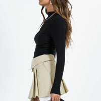 Utility Mini Skirt Beige