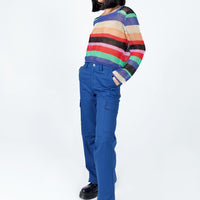 Fallout Mid Rise Cargo Pants Blue