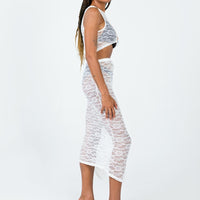 Mayfair Midi Skirt White