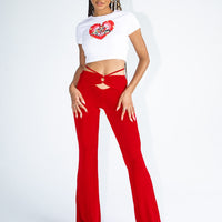 Loriella Flare Pants Red