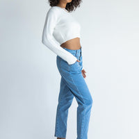 Leila Yolk Mom Denim Jeans
