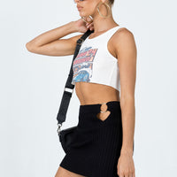 Nina Rib Knit Mini Skirt Black