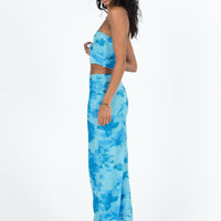 Hillcrest Floral Maxi Skirt Blue