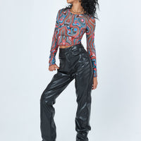 Rianna PU Pants Black