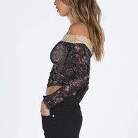 Faya Low Rise Denim Mini Skirt Black