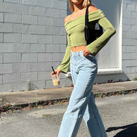 Booran Wide Leg Light Wash Denim Jean