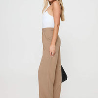 Brenda Linen Blend Pants Beige
