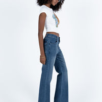 Carvalho Flare Jeans Mid Wash Denim