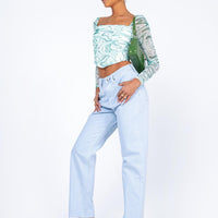 Livorno Straight Leg Ice Blue Denim Jeans