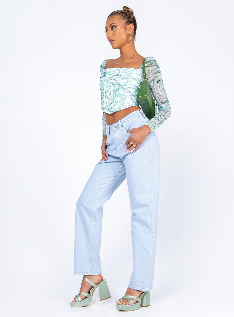 Livorno Straight Leg Ice Blue Denim Jeans