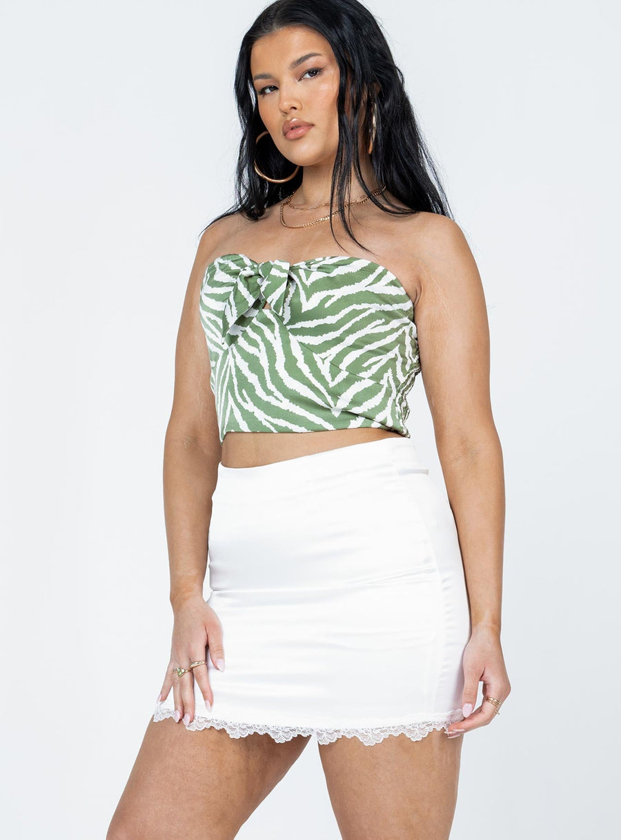 The Sorrow Mini Skirt White