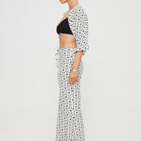 Mercer Linen Blend Maxi Skirt Black / White
