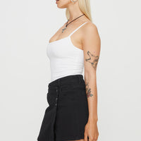 Kaycie Wrap Skort Black Denim