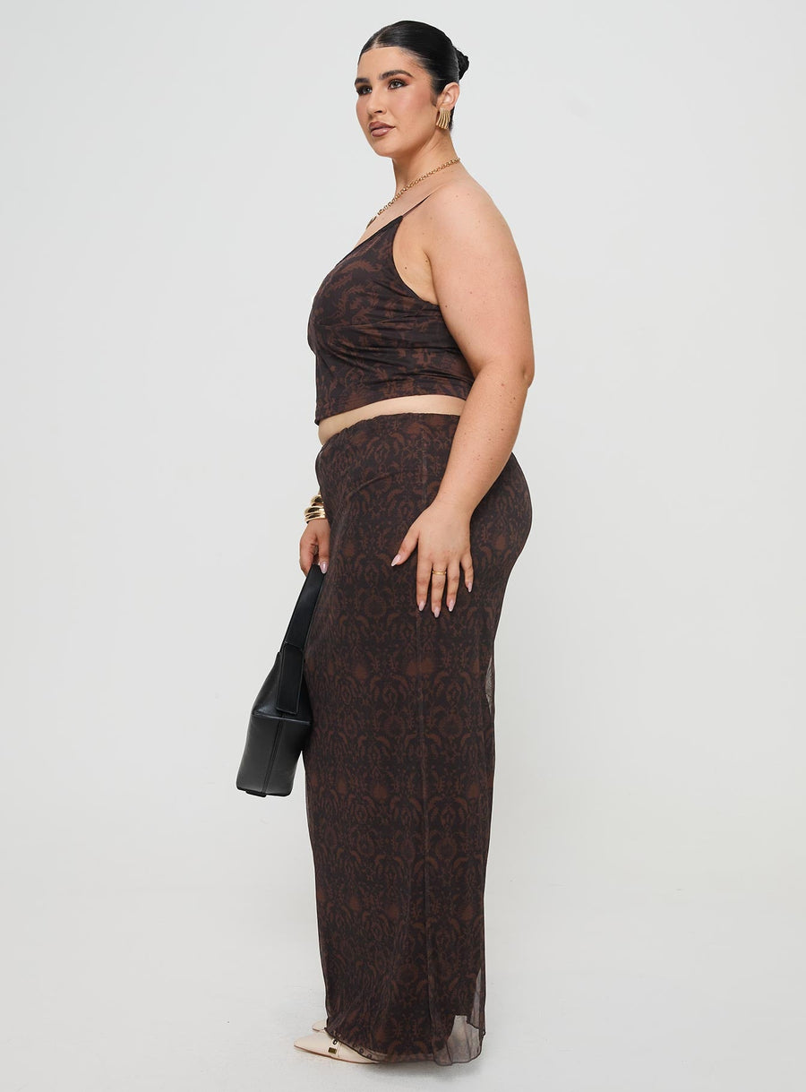 Hostona Maxi Skirt Mutli Curve