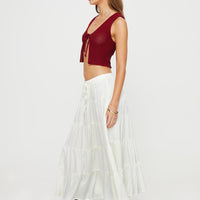 Keira Tiered Maxi Skirt Porcelain