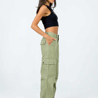 Fallout Mid Rise Cargo Pants Green