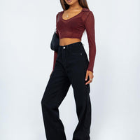 Kalinda Denim Jeans Black