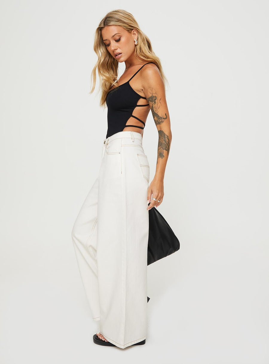 Naylor Wide Leg Jeans Cream