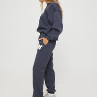 Princess Polly Track Pants Bubble Text Slate / Eggshell