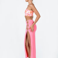 Jorde Knit Midi Skirt Pink