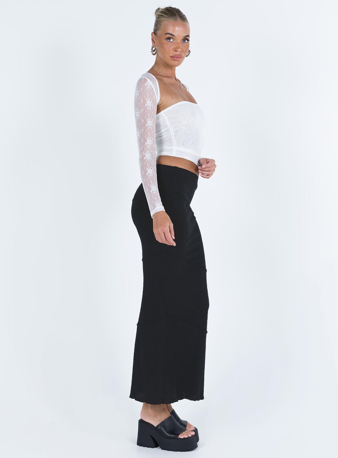 Oscar Maxi Skirt Black Tall