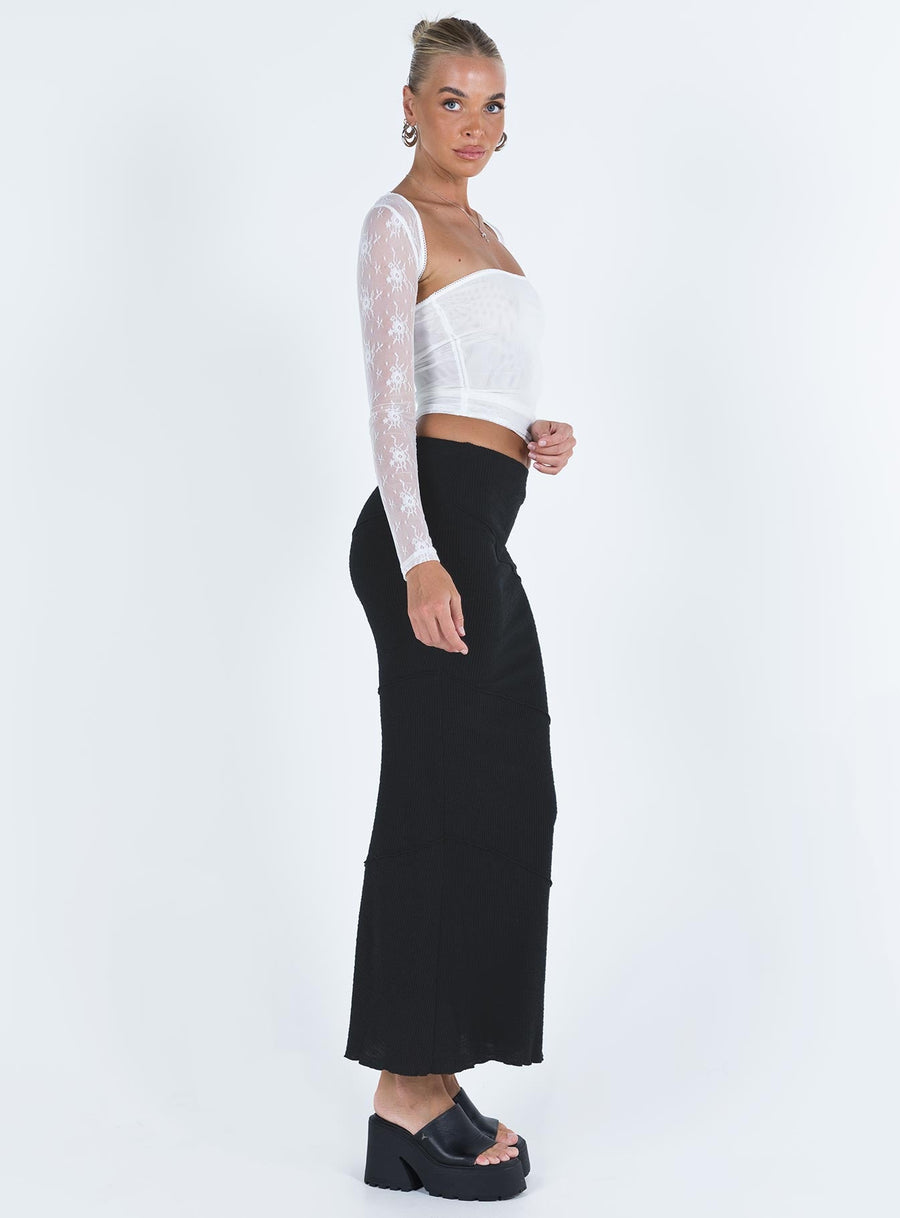 Oscar Maxi Skirt Black Tall