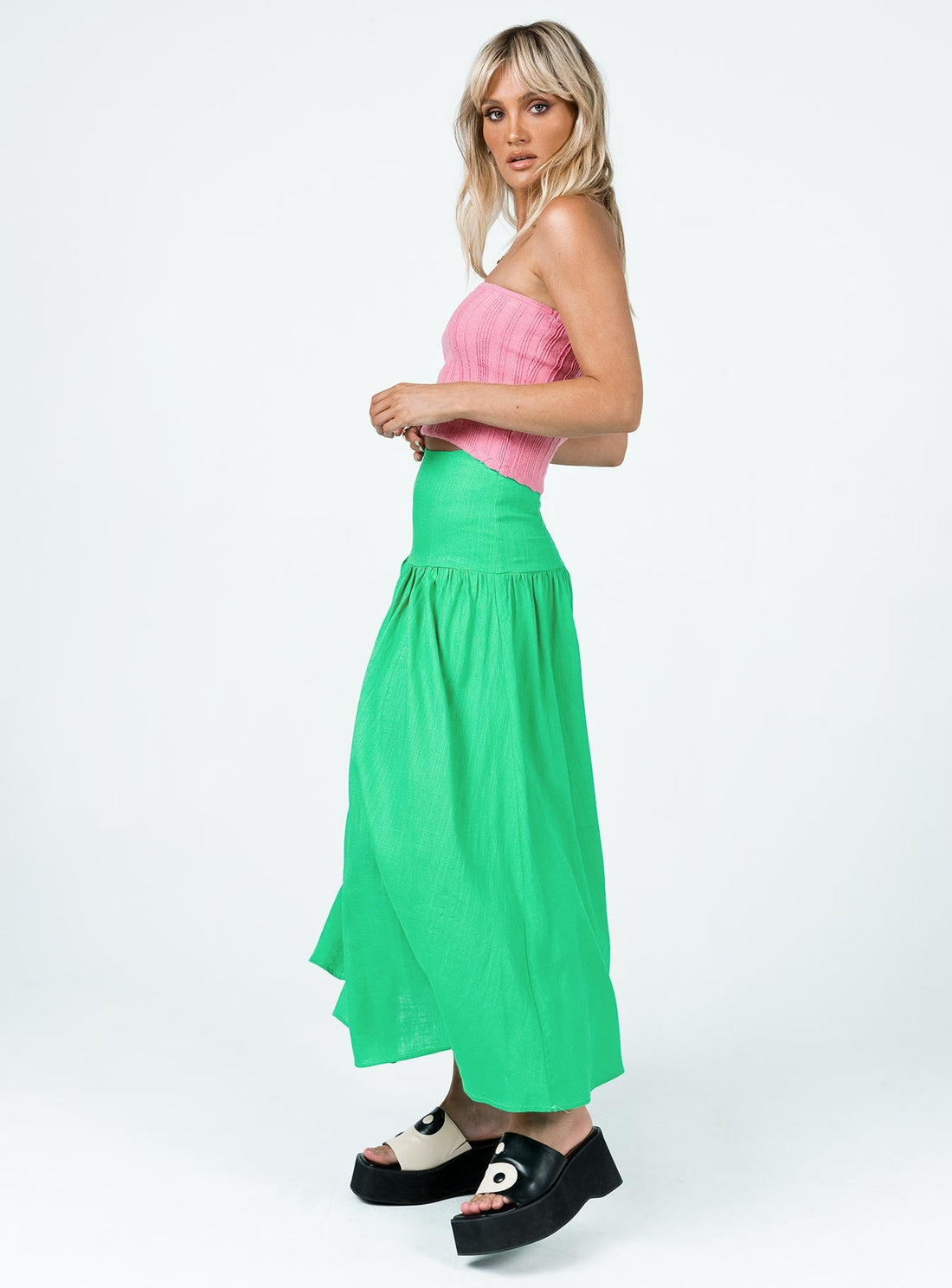 Carol Maxi Skirt Green