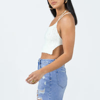Cairo Ripped Denim Shorts Denim