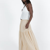 Hold Me Close Maxi Skirt Beige