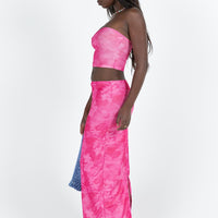 Dunston Mesh Maxi Skirt Pink