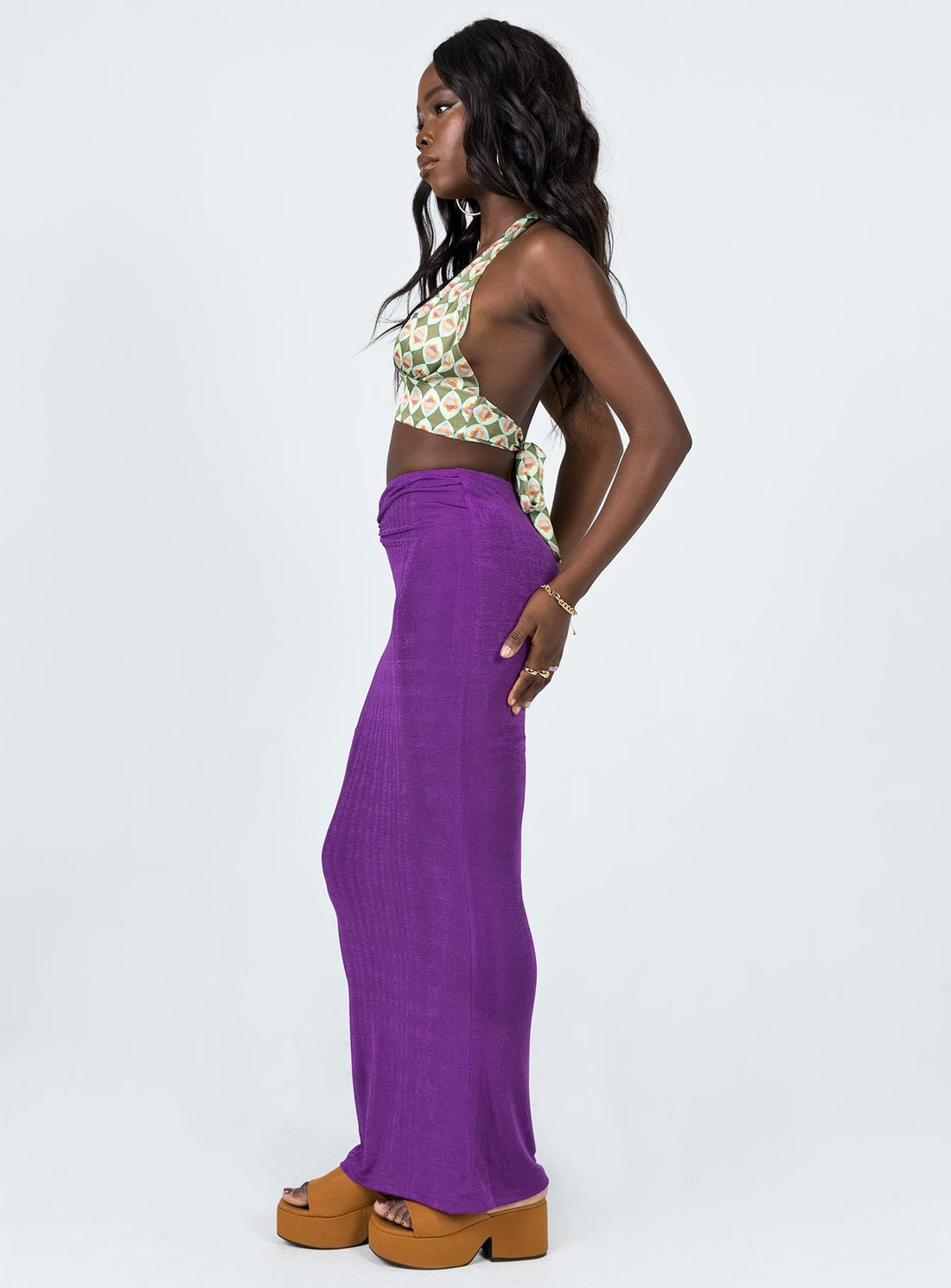 Danna Maxi Skirt Purple