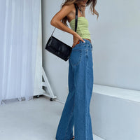 Eugarie Wide Leg Jeans Mid Wash Denim
