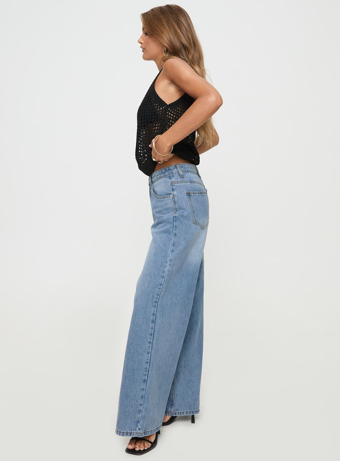 Colemane Mid Rise Denim Jeans Angel Blue Petite