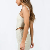 Josie Mini Skirt Beige